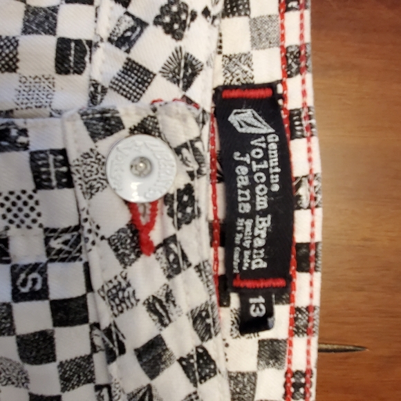 Rare Volcom Brand Jean Checker Skirt - Picture 3 of 4